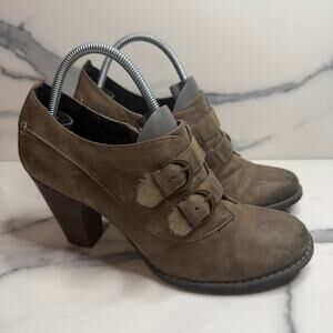 Clarks Indigo Women's Brown Leather Academia Witchcore Oxford Lace Up Boots Sz 8